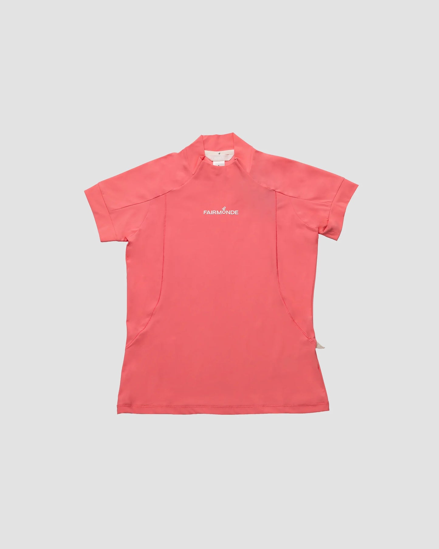 Fairmonde Active-Fit Mock Neck Flamingo