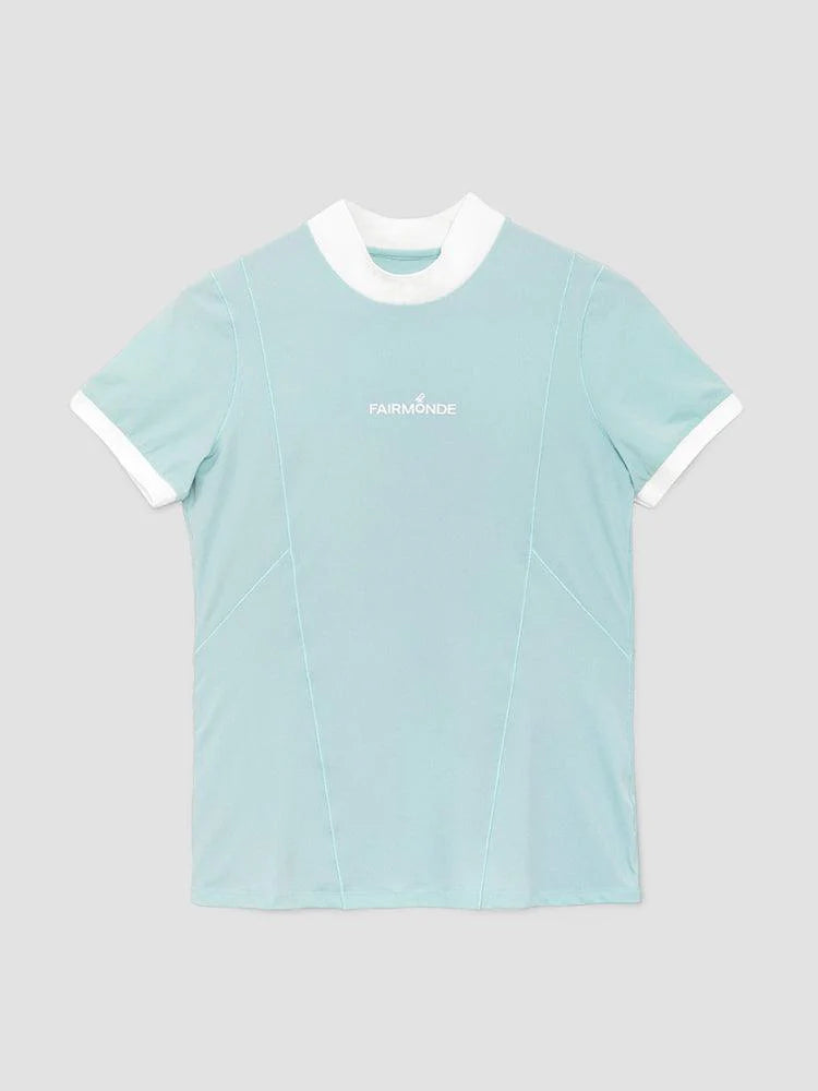 Fairmonde Mock Neck Sky High Blue