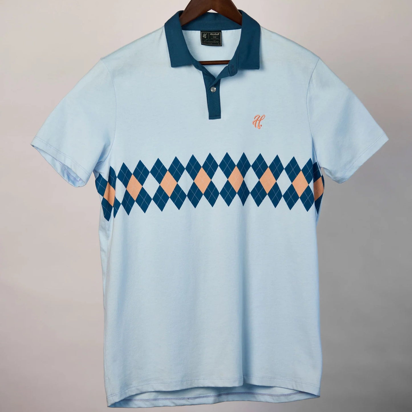Haskell Polo Retro Argyle Mist