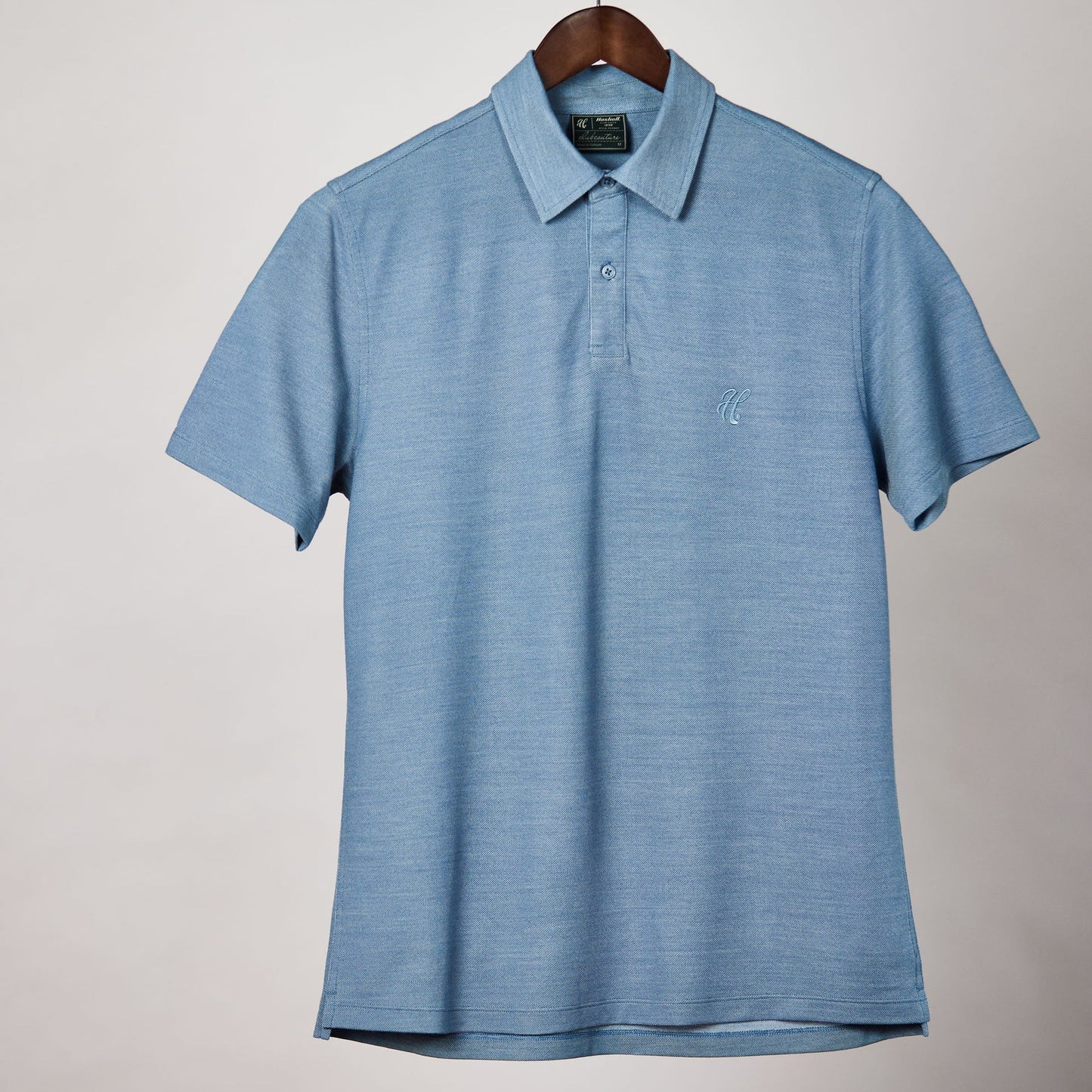 Haskell Merino Polo Light Blue