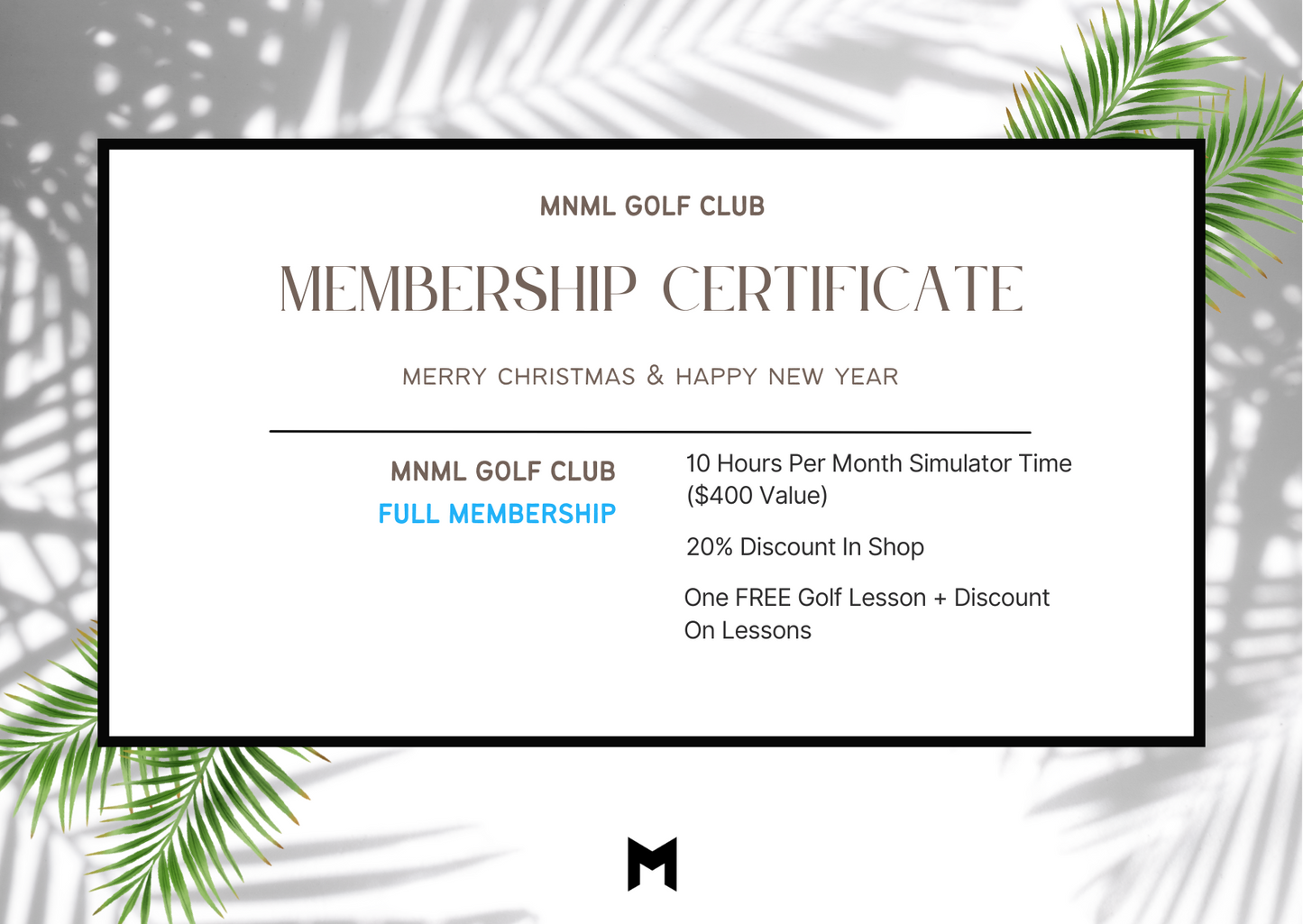 Membership Gift Certificate- Pasadena