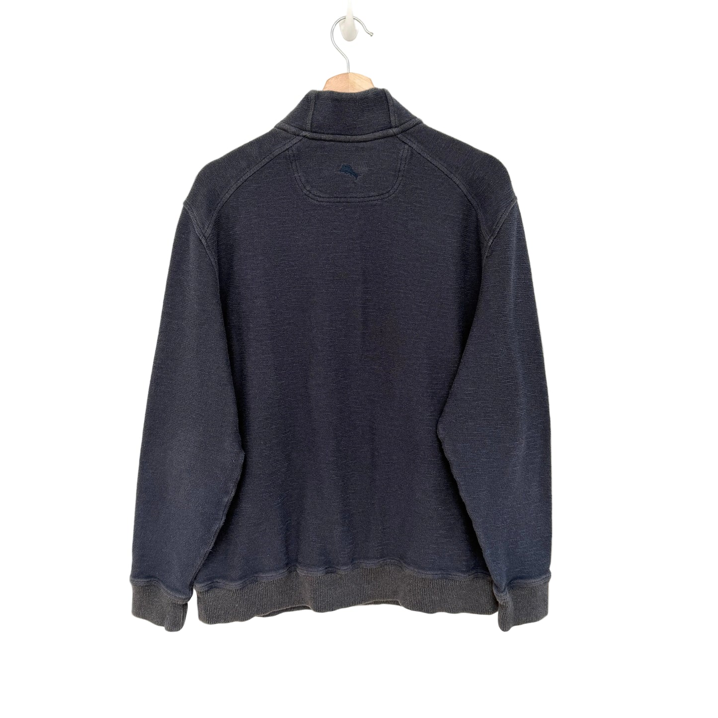 MNMLY Refreshed Washed Navy Tommy Bahama 1/4 Snap Pullover - L