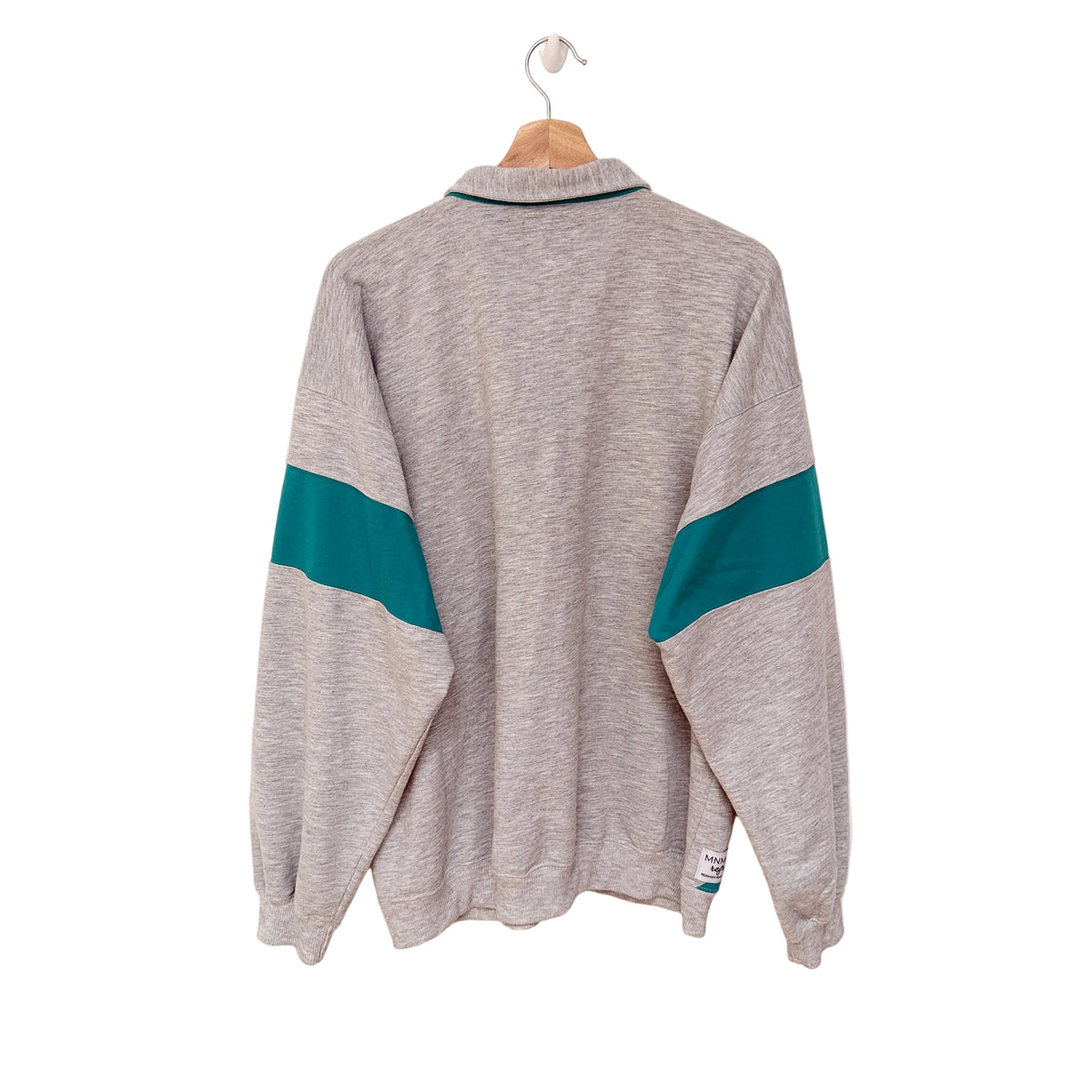 MNMLY Refreshed Grey/Teal Greenline Sweatshirt - XLarge