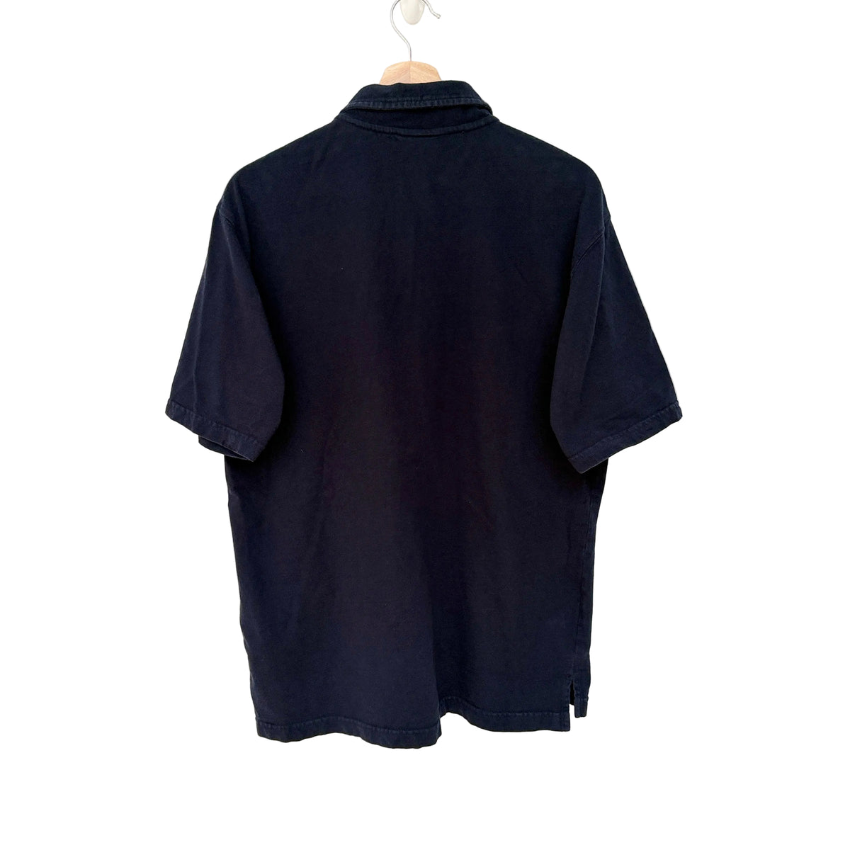 MNMLY Refreshed Champs Sport Navy/Yellow Stripe Polo Shirt - L