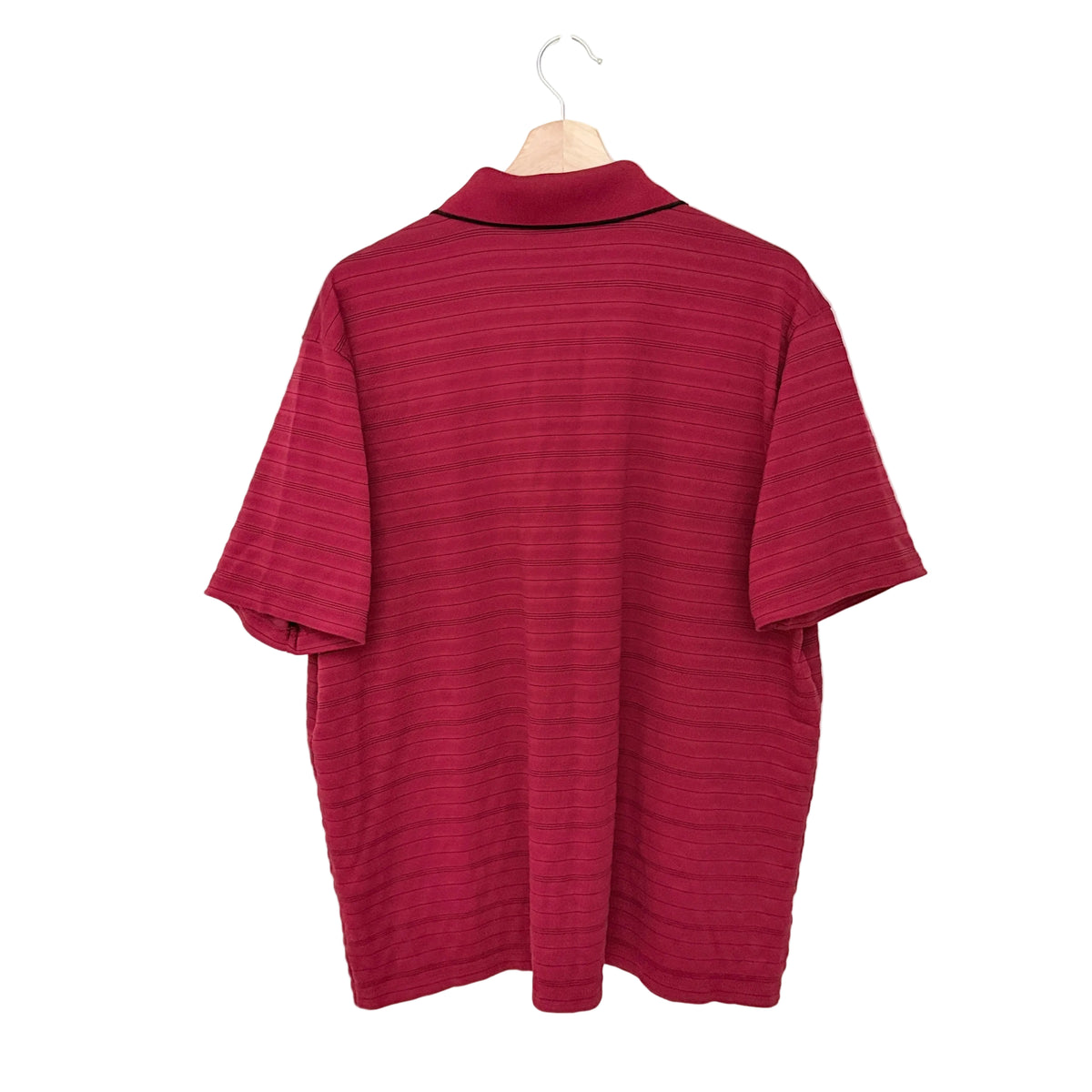 MNMLY Refreshed Red Stripe Pierre Cardin Polo Shirt - XLarge