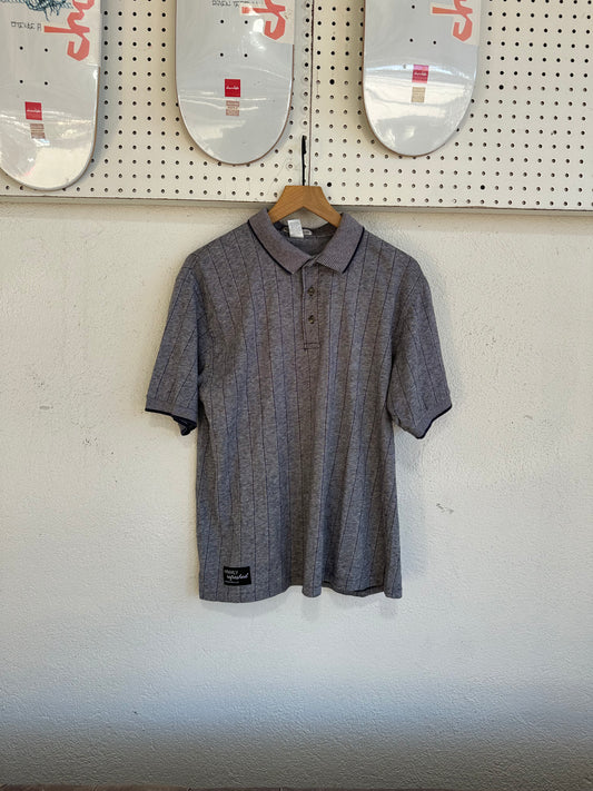 MNMLY refreshed Grey with Black stripes Polo- L