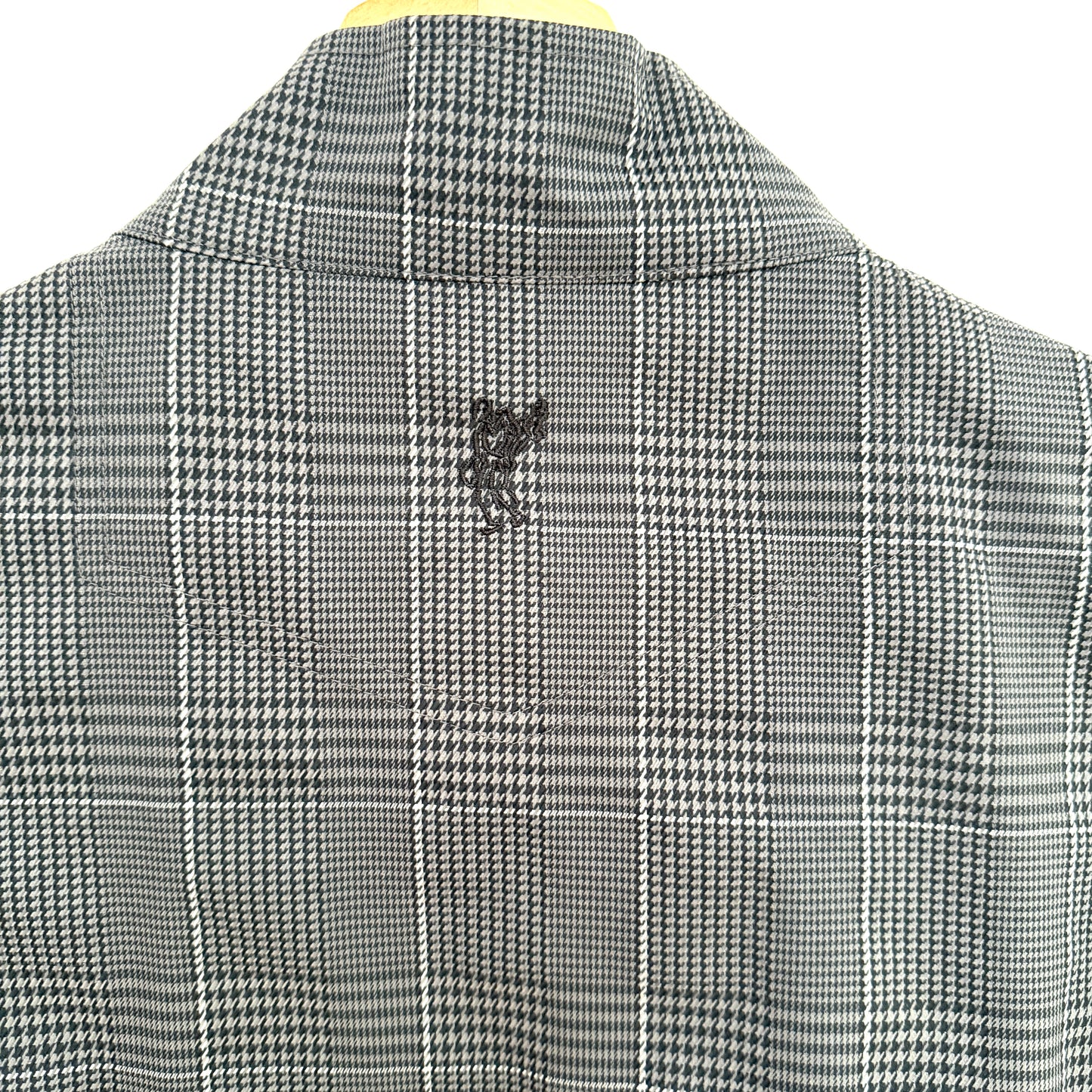 MNMLY Refreshed Grey Glen Plaid Ashworth Windbreaker - L