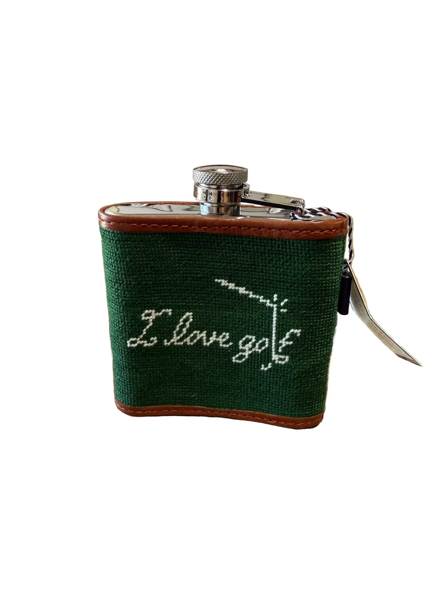Hand-Stitched "I Hate Golf" Flask