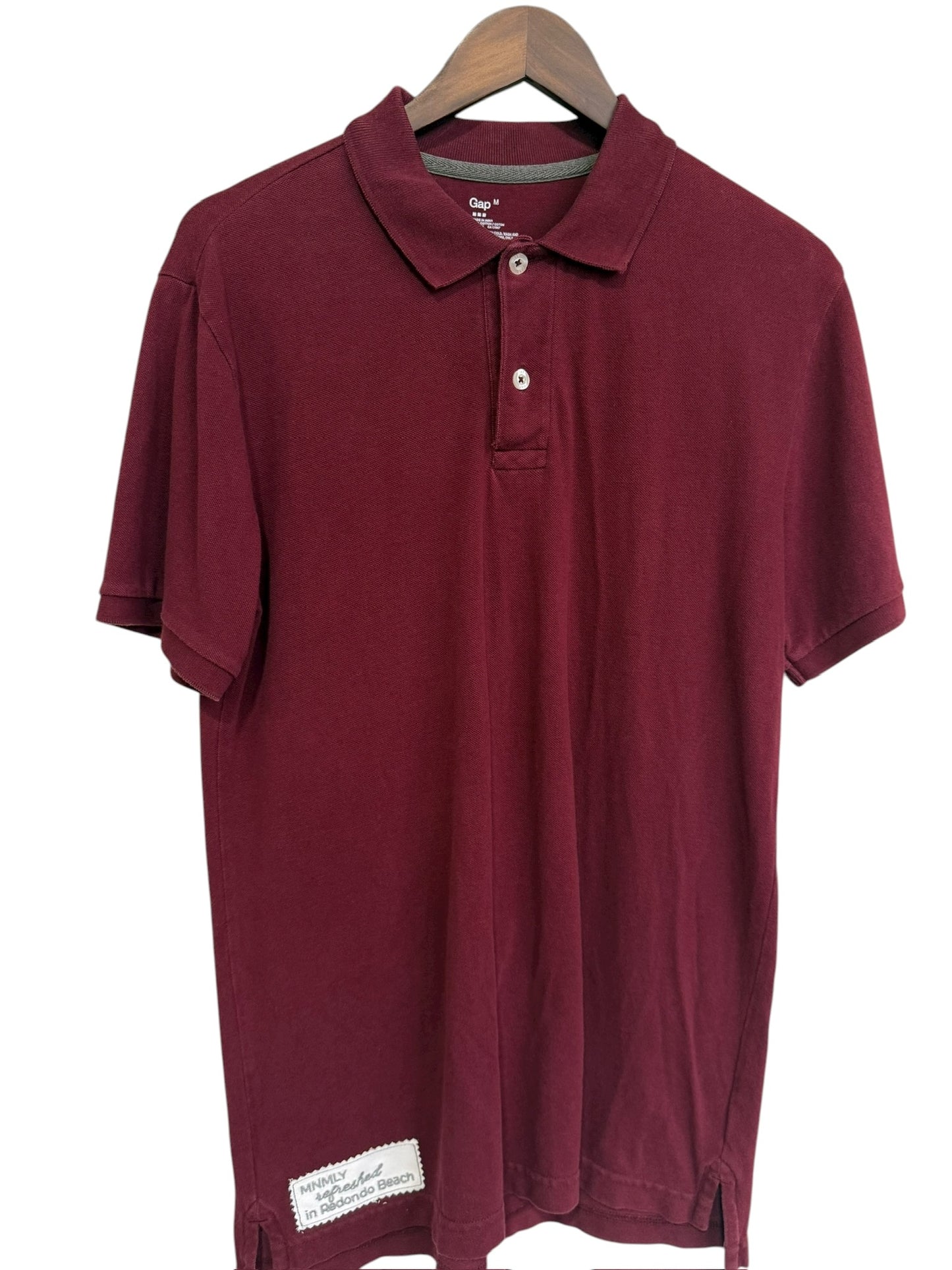 MNMLY Refreshed Burgundy Short Sleeve Golf Polo - M
