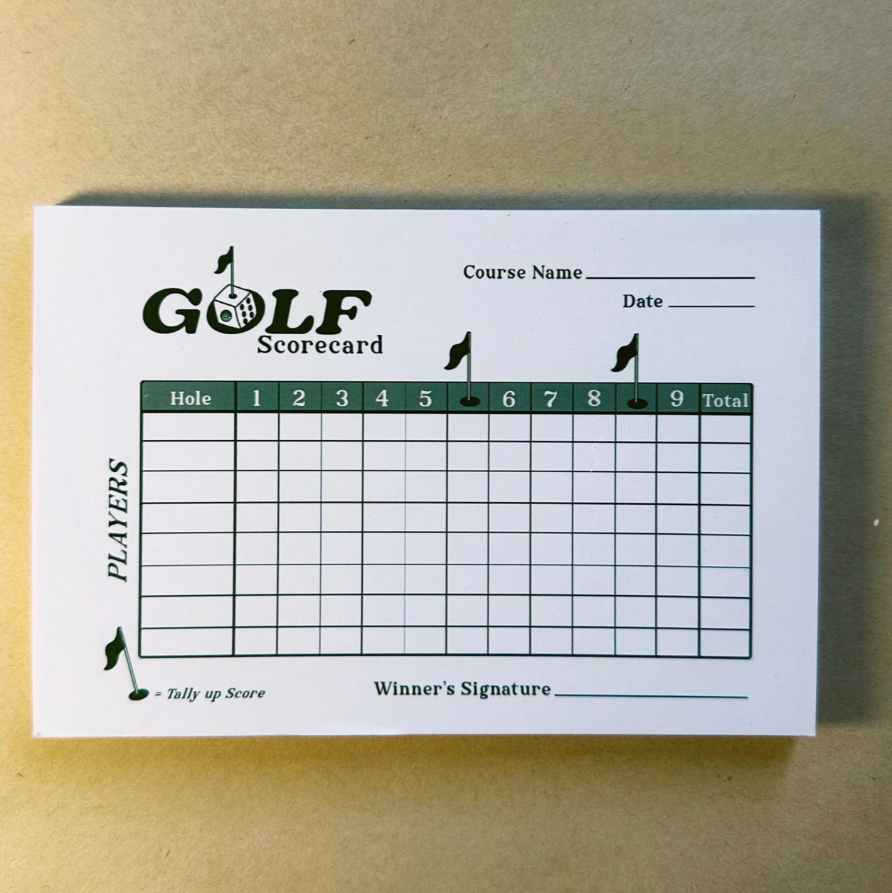 Golf Dice Game - Scorecard Refill