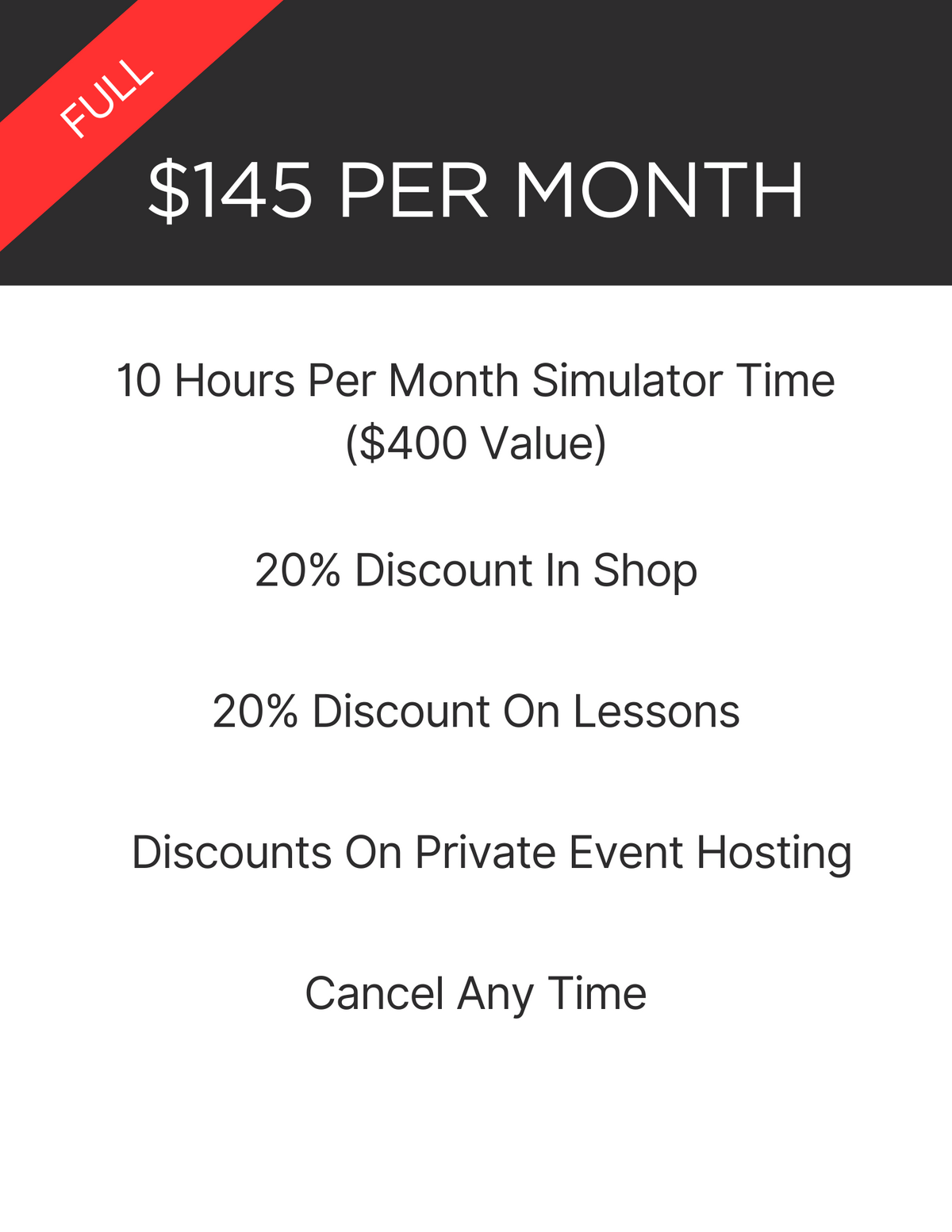 $145/Month Full Membership
