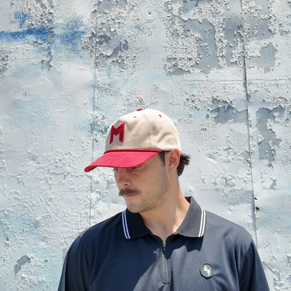 MNML GOLF CLUB Hat - Beige/Red M Rope