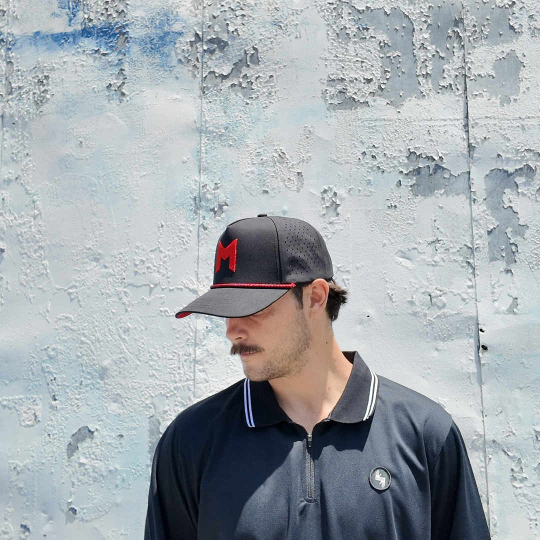 MNML GOLF CLUB Hat - Black/Red M