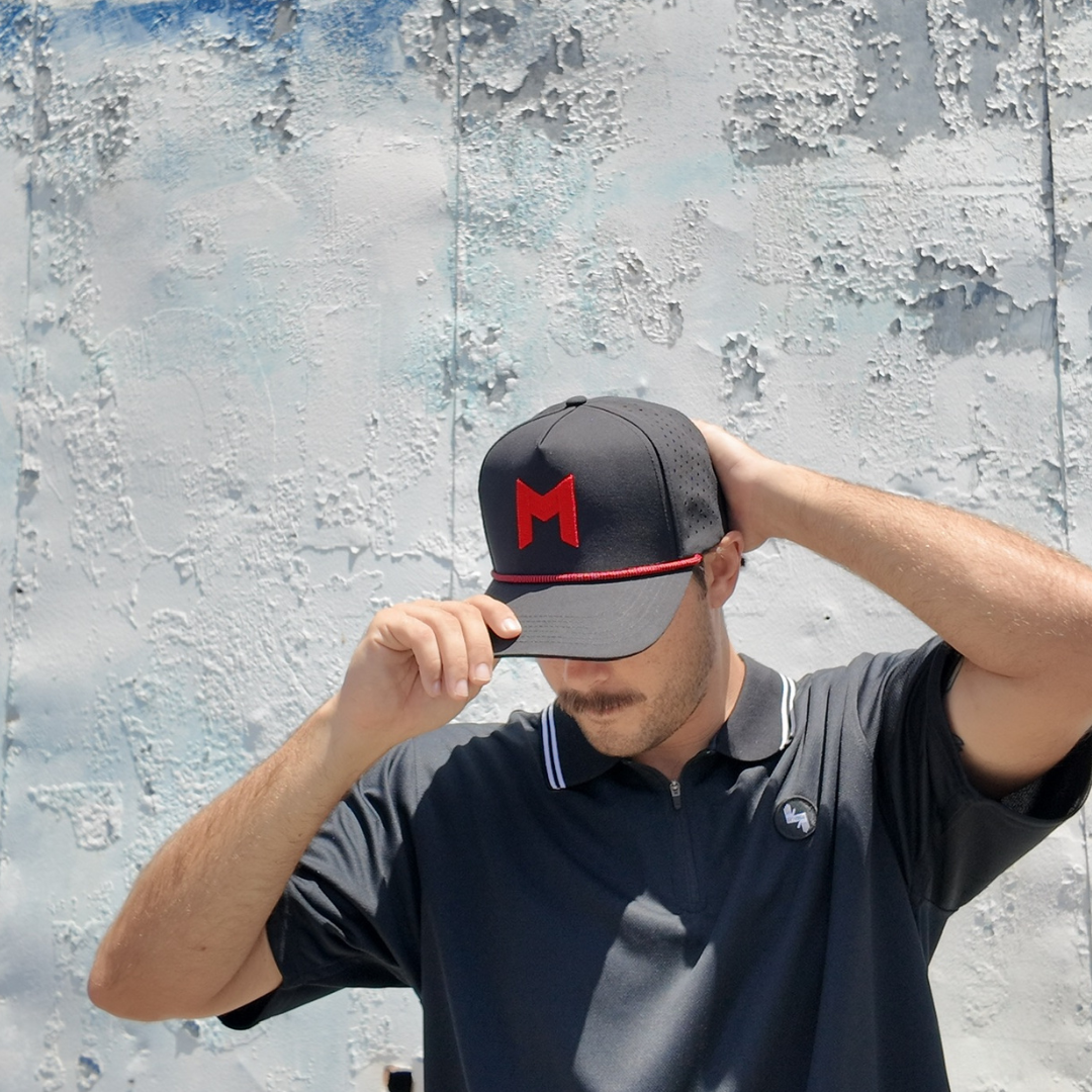 MNML GOLF CLUB Hat - Black/Red M