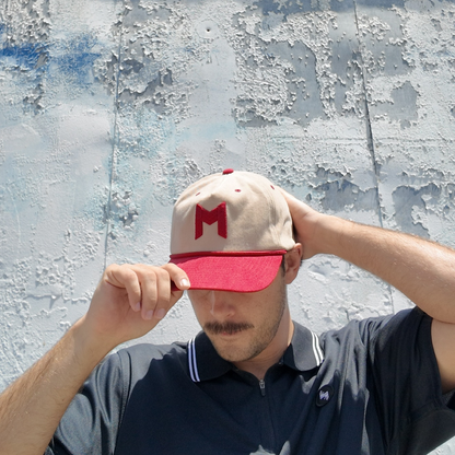 MNML GOLF CLUB Hat - Beige/Red M Rope