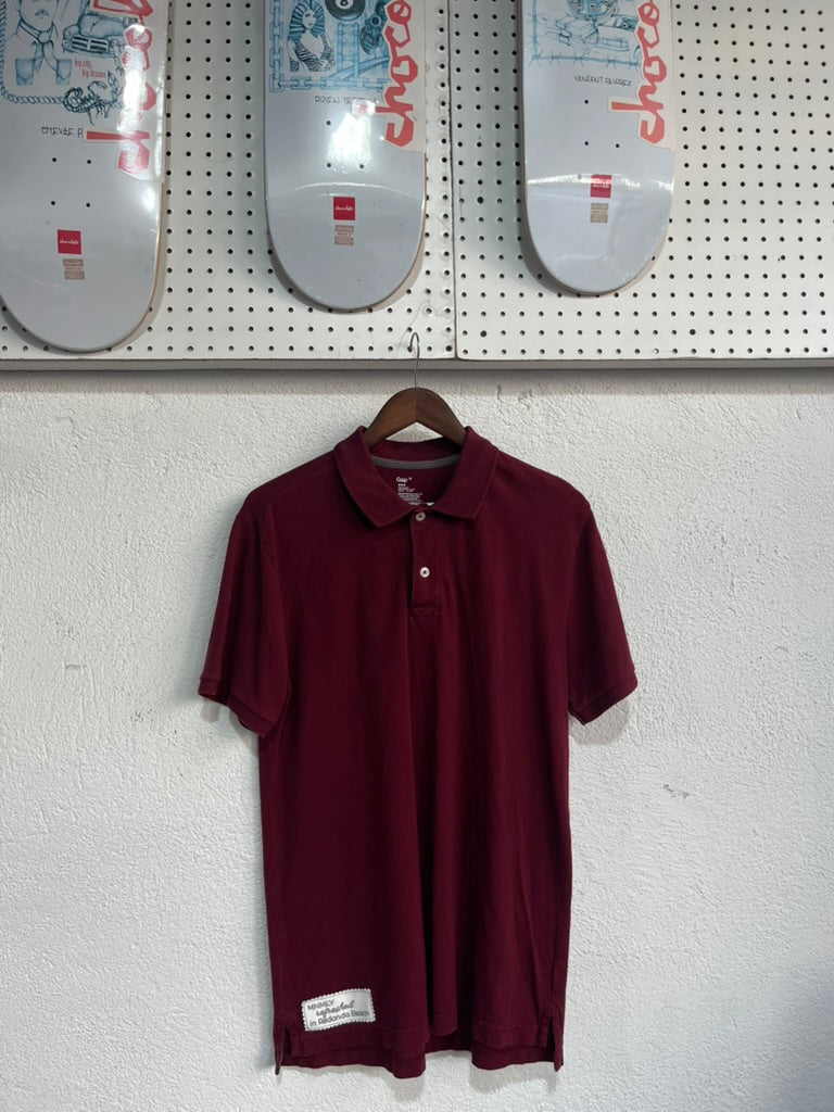 MNMLY refreshed Burgundy Short Sleeve Golf Polo - M