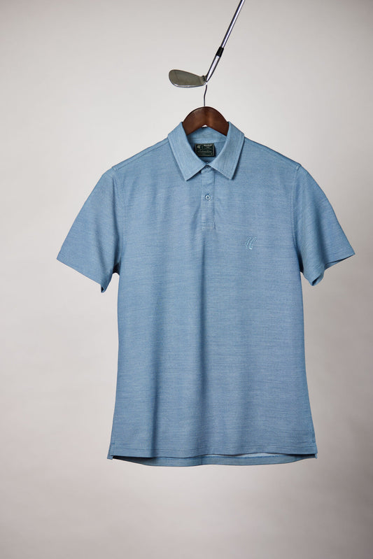 Haskell Merino Polo Light Blue