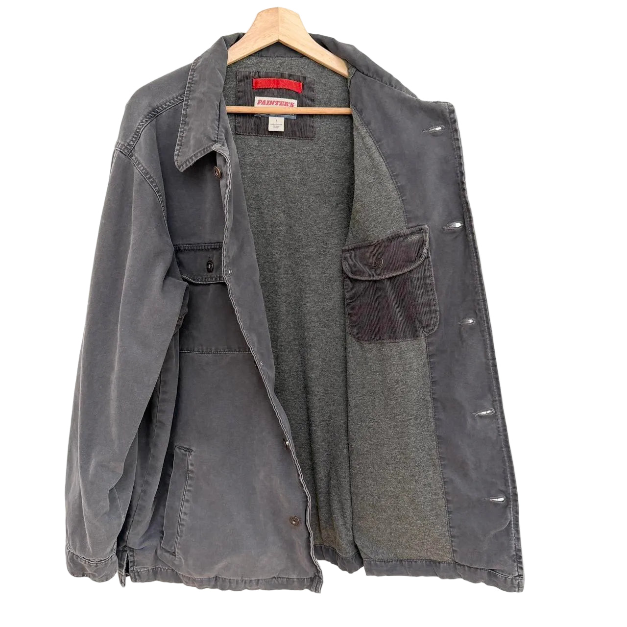 MNMLY Refreshed Grey Old Navy Painter's Jacket - L