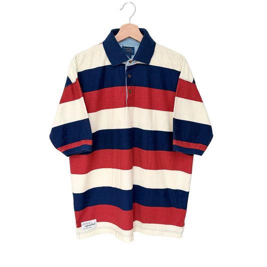 MNMLY Refreshed 90s Cambridge Classics Red/White/Blue Polo Shirt - L