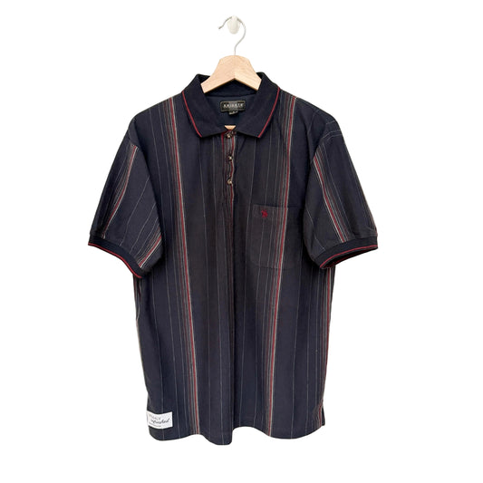 MNMLY Refreshed Charcoal Stripe Knights Polo Shirt - M