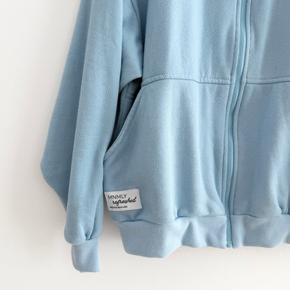 MNMLY Refreshed Light Blue Zip Up - L