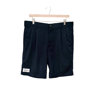 MNMLY Refreshed Navy Roundtree & Yorke Pleated Golf Shorts - 34 Waist