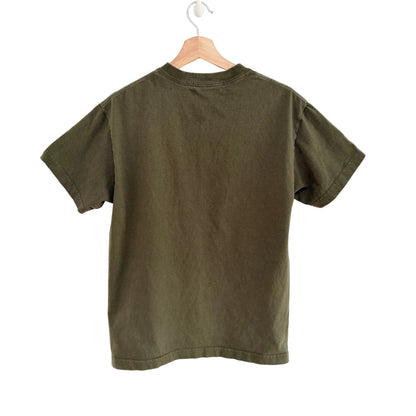 Golf Wang olive graphic tee back view