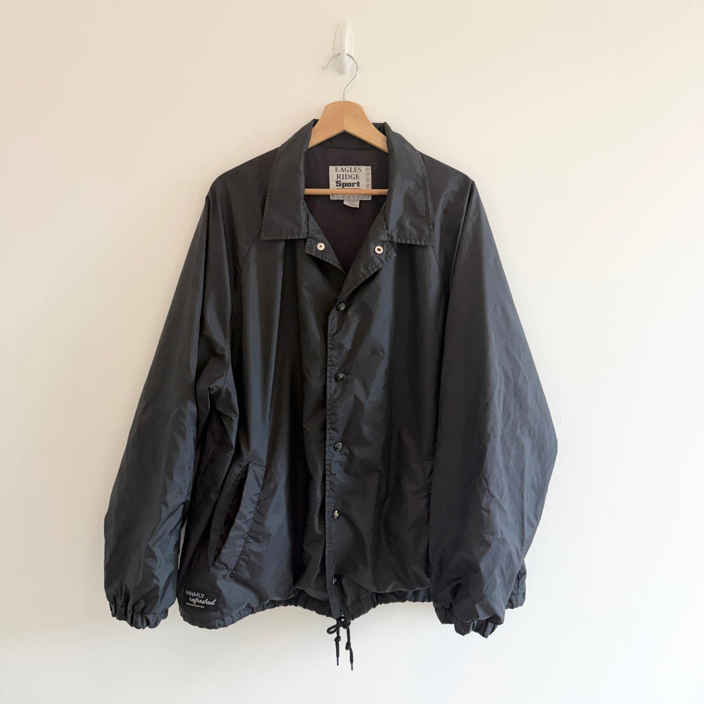 MNMLY Refreshed Black Coaches Jacket - XL