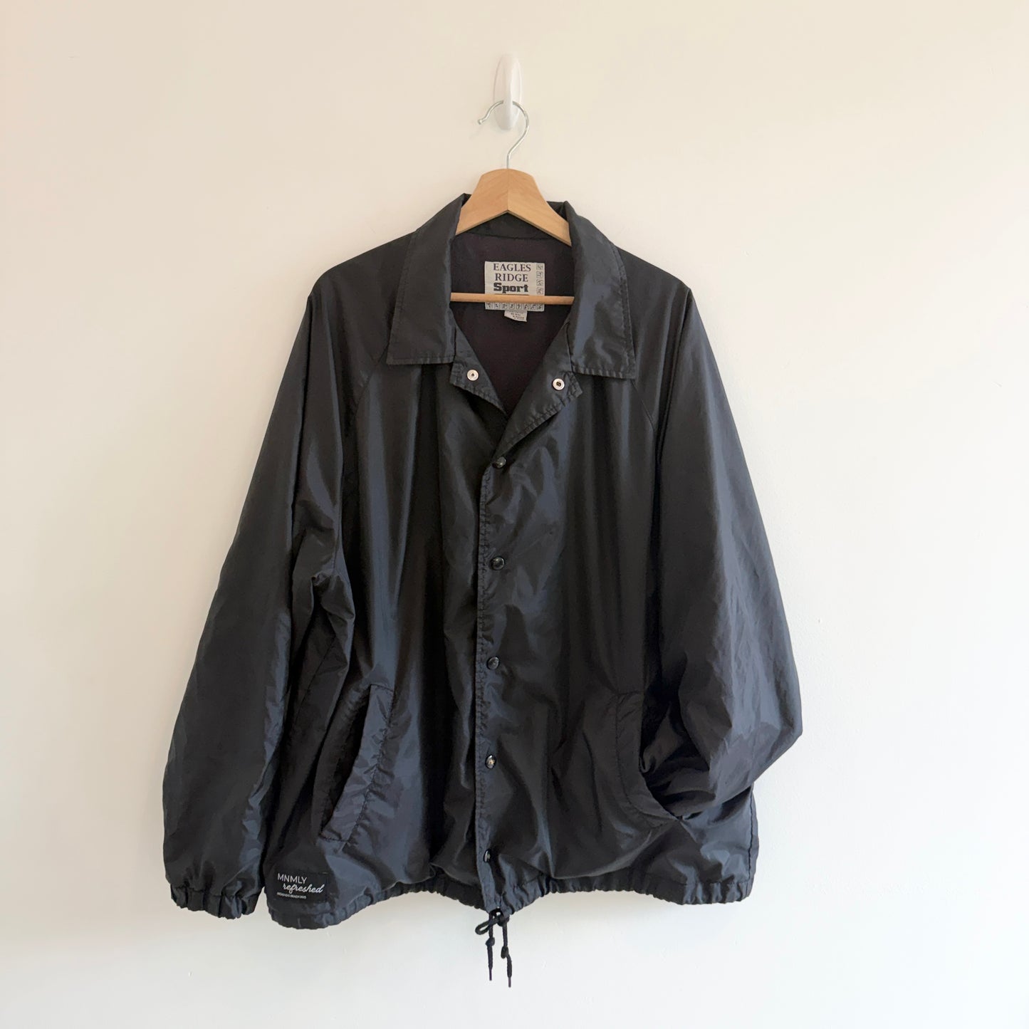 MNMLY Refreshed Black Coaches Jacket - XL