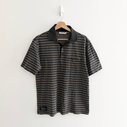 MNMLY Refreshed Black and Grey Polo - M