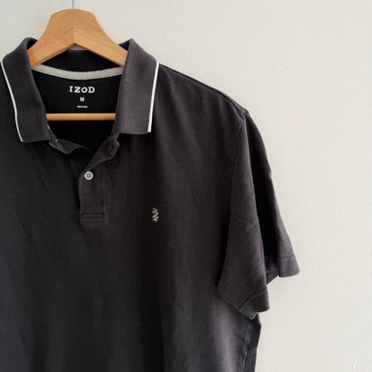 MNMLY Refreshed Dark Grey Black Polo - M