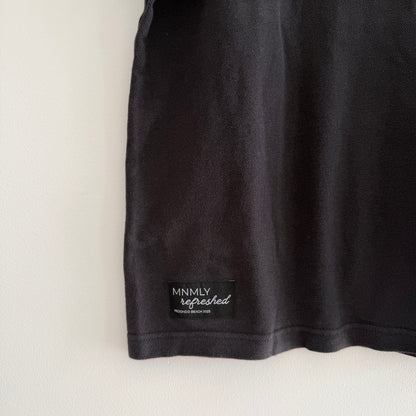 MNMLY Refreshed Dark Grey Black Polo - M