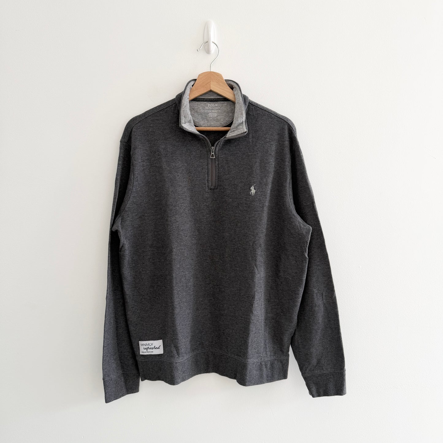 MNMLY Refreshed Grey 1/4 Zip - L