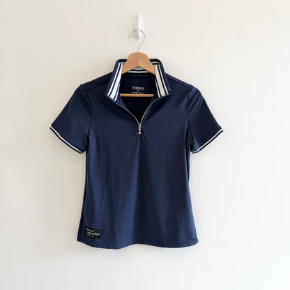 MNMLY Refreshed Ladies Navy Zipper Top - XS