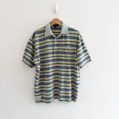MNMLY Refreshed Striped Golf Polo - XL