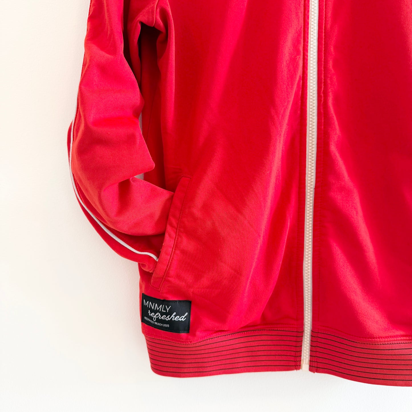 MNMLY Refreshed Vintage Red Zip Up Jacket - M
