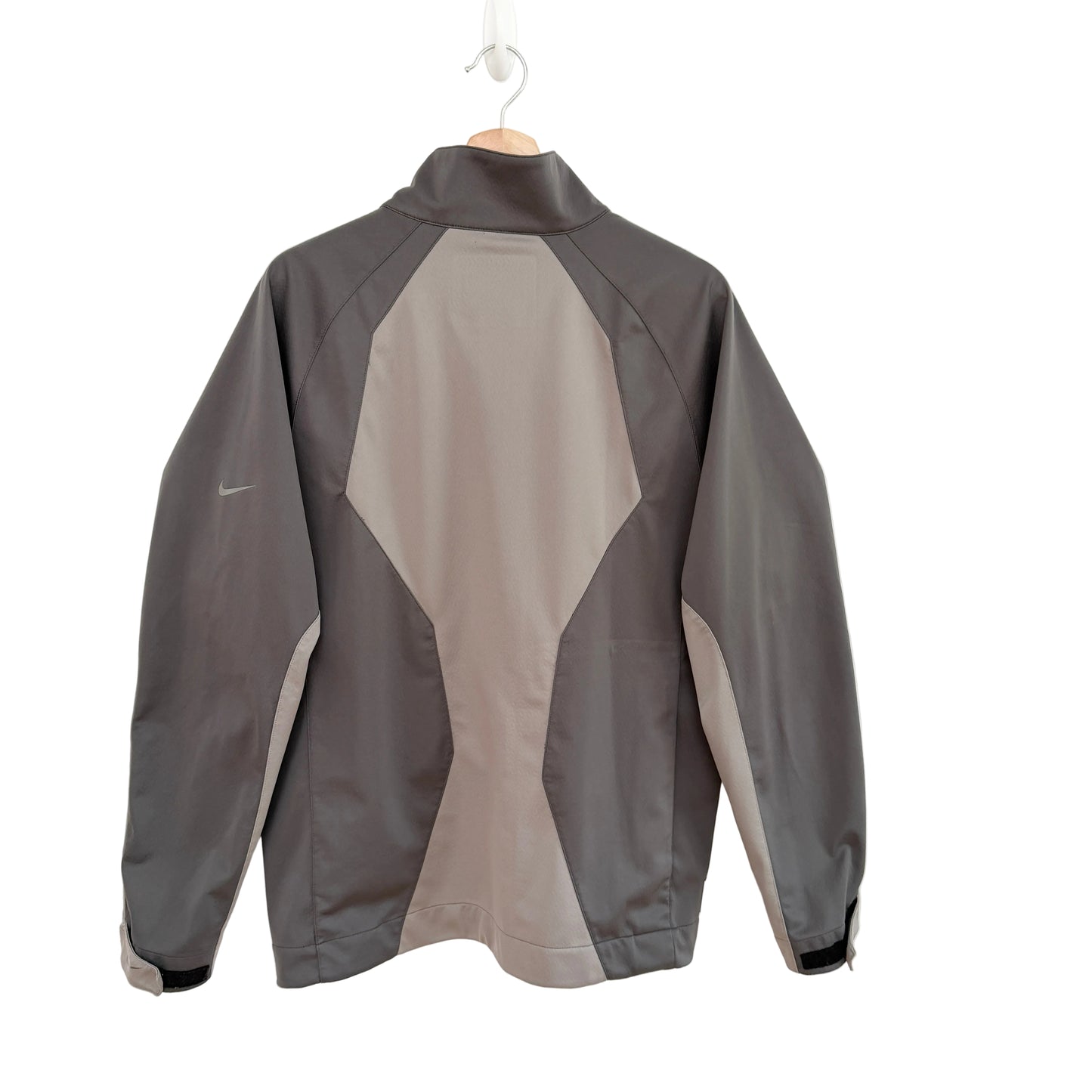 Gray jacket with a contrasting design on a white background