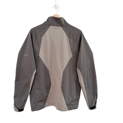 Gray jacket with a contrasting design on a white background