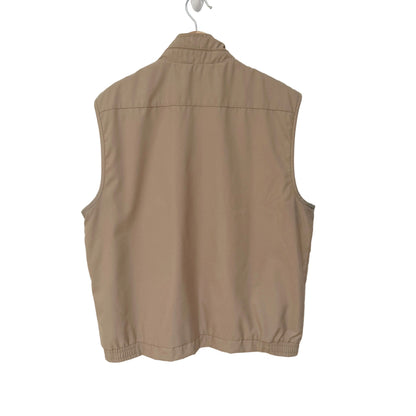 Beige vest on a white background