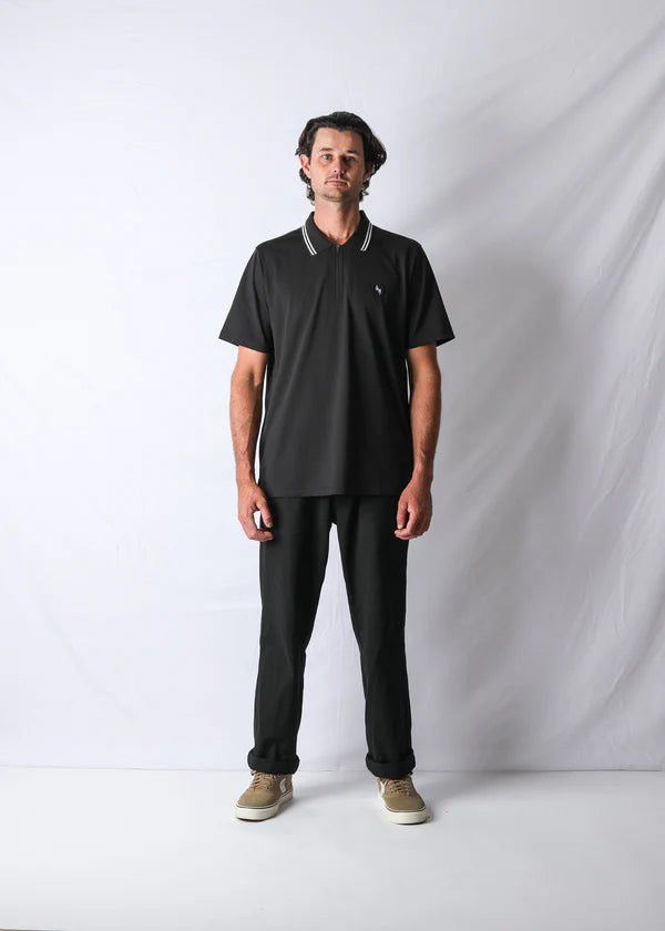 Hands Down SS Polo: Black