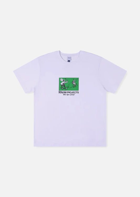 Rivvia Projects WHO'S YOUR CADDY T-SHIRT : WHITE