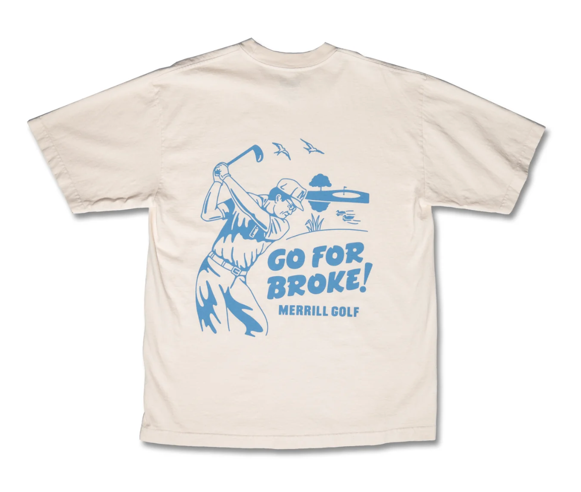Merrill Golf Go For Broke Tee (Cream)