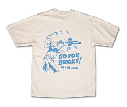 Merrill Golf Go For Broke Tee (Cream)