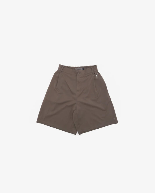 Students Calculus Baggy Slack Pleated Shorts Grey