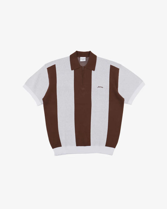 Students Umpire S/S Sweater Polo Brown