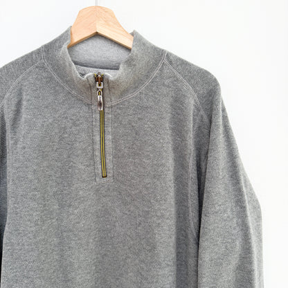 MNMLY Refreshed Reversible Grey Tommy Bahama 1/4 Zip Pullover - XL